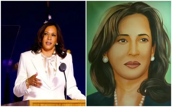 Indian Artists Make Murals of Biden-Harris