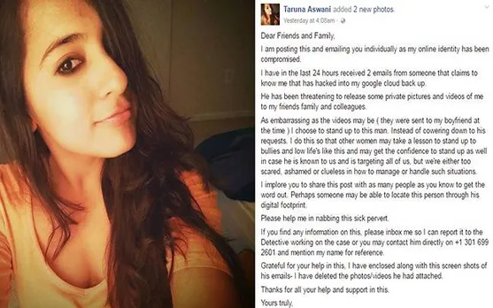 Taruna Aswani Stands up to cyber bullying