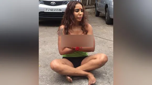 Actress SriReddy Nude Protest at Film chamber