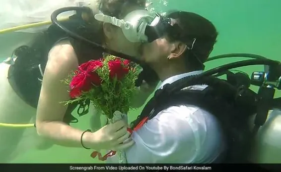 India's First Underwater Wedding Takes Place In Kovalam