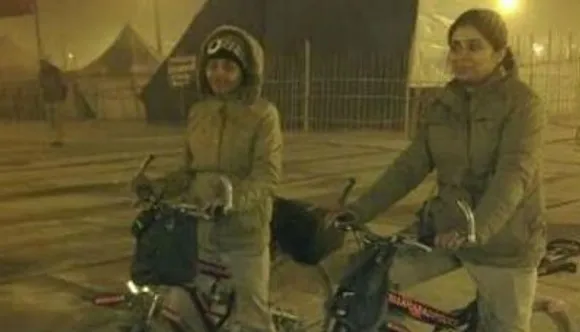 Women cops patrol Magh mela campus on bicycles