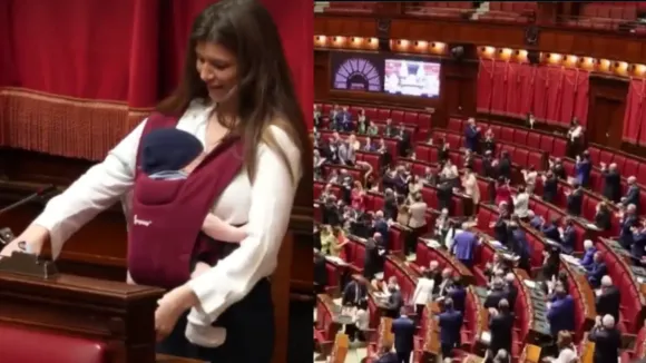 Italian MP Gilda Sportiello Creates History By Breastfeeding Baby In Parliament