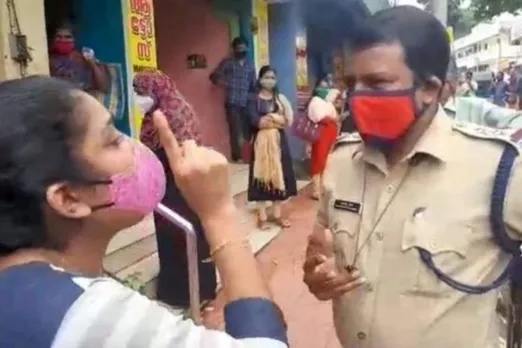 gowry nanda ,Female student stands up to police