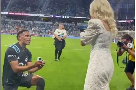 American footballer on field proposal