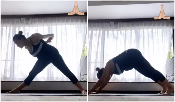 Neha Dhupia prenatal yoga
