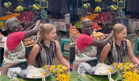 UK Journalist With Locals In Tamil Nadu