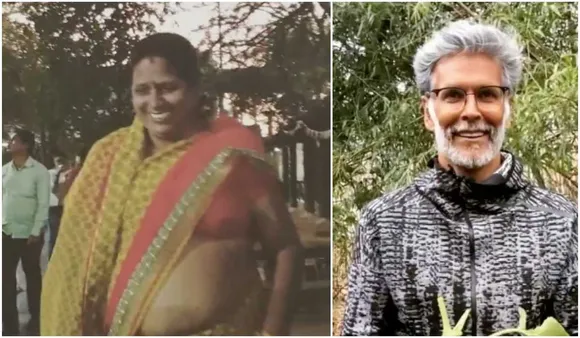 milind soman on saree pushups
