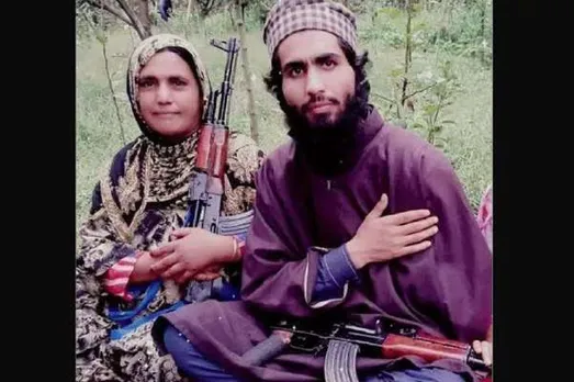 Naseema Bano, the Kashmir Gun Woman who is said to be the mother of a deceased terrorist