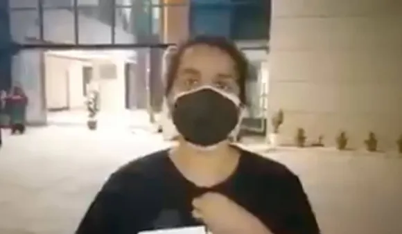 up woman challenges yogi