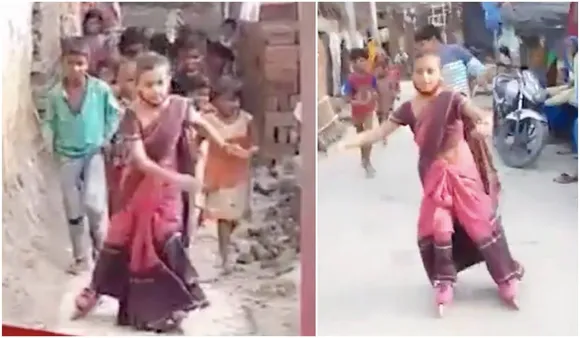 Sitapur Skater Girl ,girl skating in saree