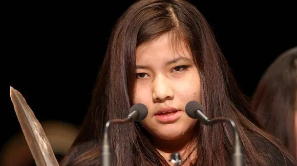Canadian victim of violence, Rinelle Harper, stands up for indigenous women