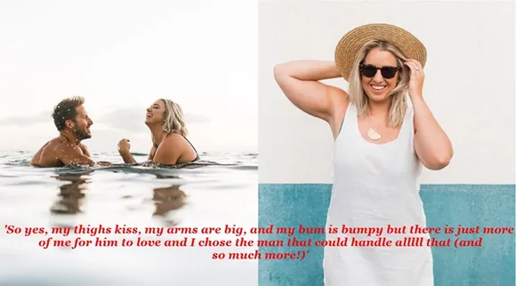 Curvy woman handsome hubby