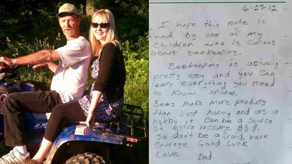 woman finds note by late father