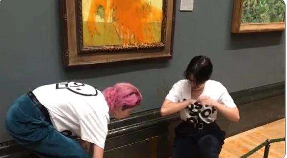 Activist Vandalised Van Goughs Painting