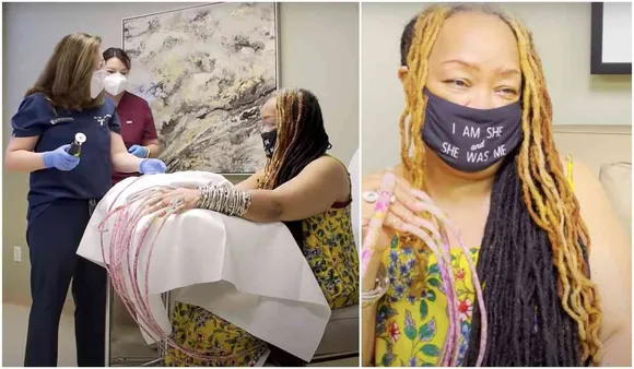 woman with longest fingernails
