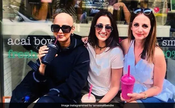 Sonali Bendre bald look