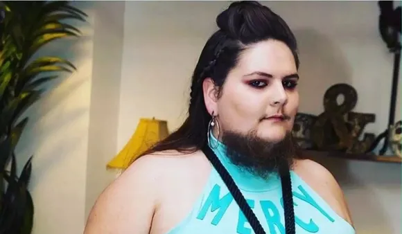 Woman Embraces Facial Hair
