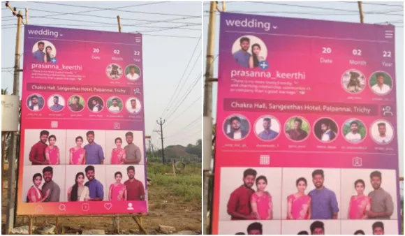 instagram wedding billboard