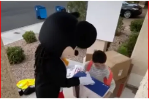 delivery agent surprises boy