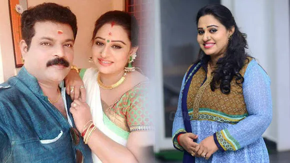 Beena Antony with husband Manoj