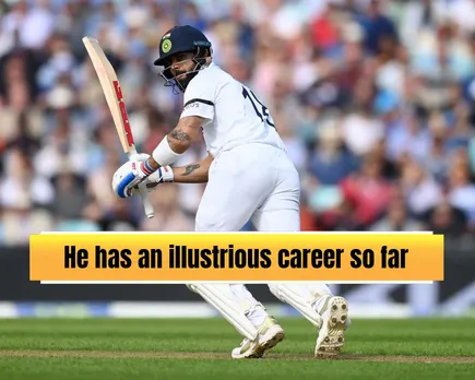Virat Kohli batting in a Test Match
