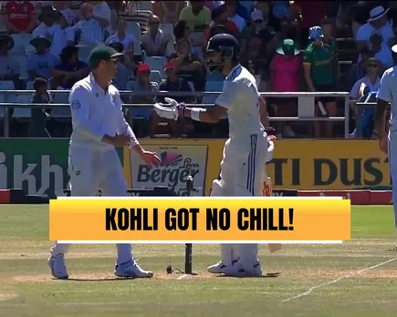 Dean Elgar & Virat Kohli (Source: Twitter)