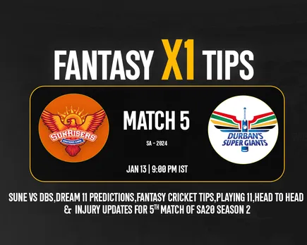 SUNE vs DSG Dream11