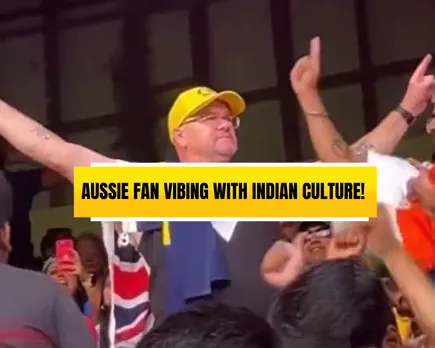 Australian fan enjoying the match (Source: Twitter)
