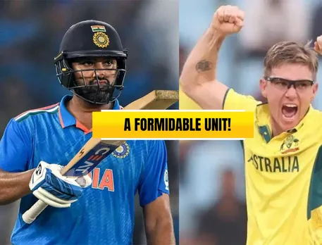 Rohit Sharma & Adam Zampa (Source: Twitter)