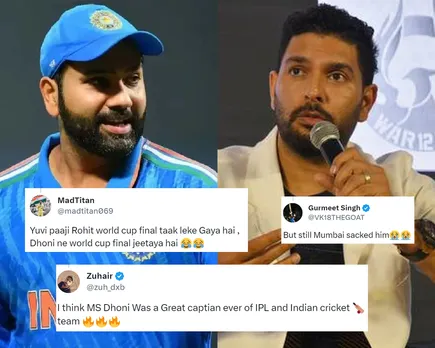 Rohit Sharma & Yuvraj Singh (Source: Twitter)