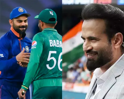 Virat Kohli & Babar Azam (left), Irfan Pathan (right)