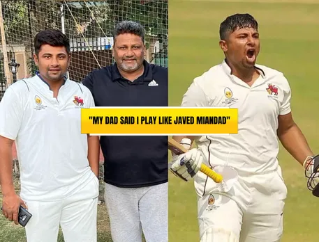 Sarfaraz Khan with his father (Source: Twitter)