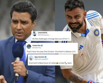 Sanjay Manjrekar & Virat Kohli (Source: Twitter)