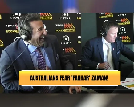 Wasim Akram with Australian commentator (Source: Twitter)