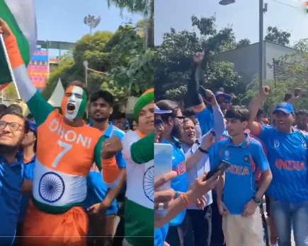 Indian fans outside Arun Jaitley Stadium, Delhi 