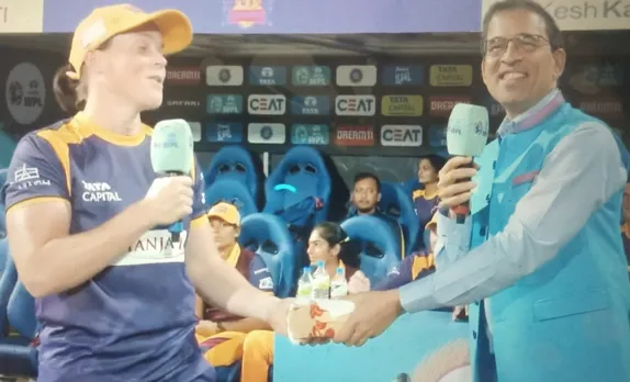 Grace Harris and Harsha Bhogle