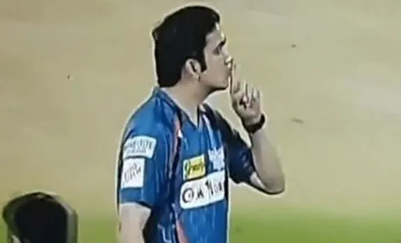 Gautam Gambhir's fiery gesture