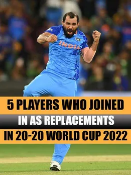 5 players who joined in as replacements in 20-20 world cup 2022