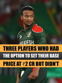 Three Players who had the option to set their base price at ₹2 crore but didn’t