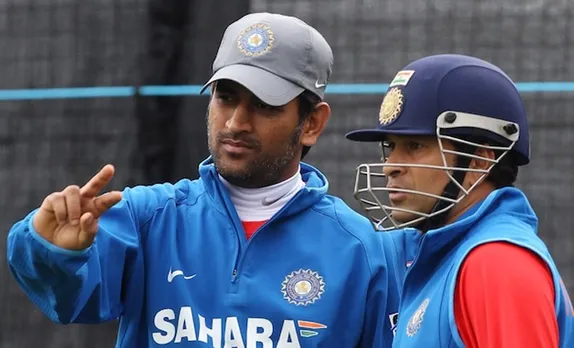 MS Dhoni and Sachin Tendulkar