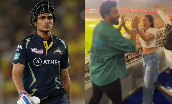 Sara Ali Khan with Vicky Kaushal in IPL 2023 Final