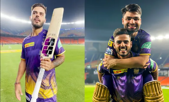 Rinku Singh used Nitish Rana's bat