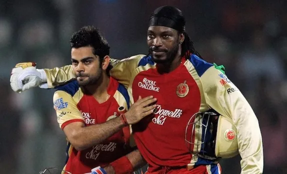 Chris Gayle and Virat Kohli
