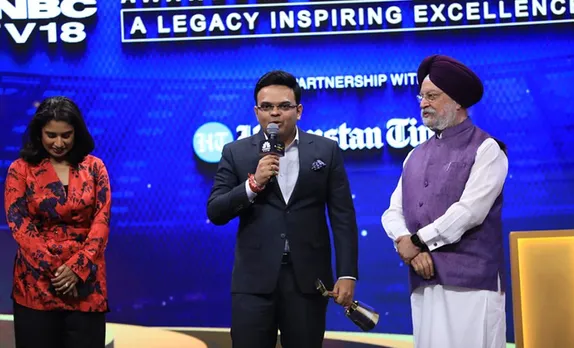Jay Shah receiving the award (Source - Twitter)