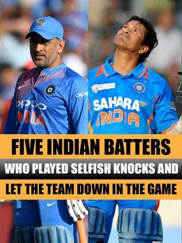 Five Indian batters who played selfish knocks and let the team down in the game.