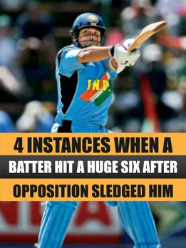 4 Instances when a batter hit a huge six after opposition sledged him
