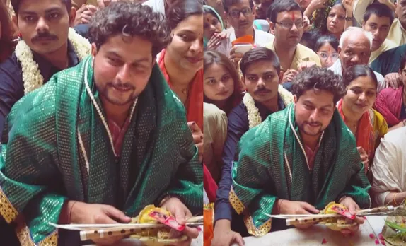 Kuldeep Yadav in Vrindavan