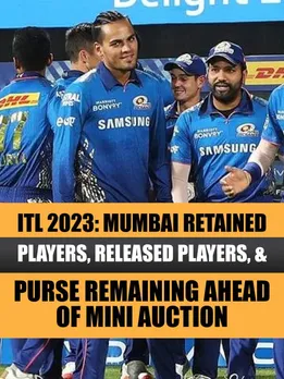 ITL 2023: Mumbai retained Players, released players, & Purse remaining ahead of Mini Auction