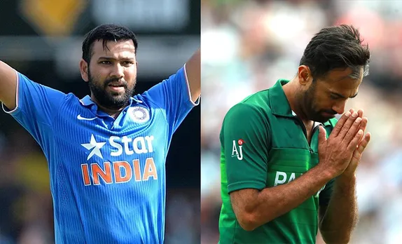 Rohit Sharma and Wahab Riaz
