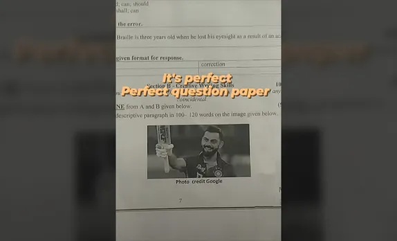 Virat Kohli appears on question paper